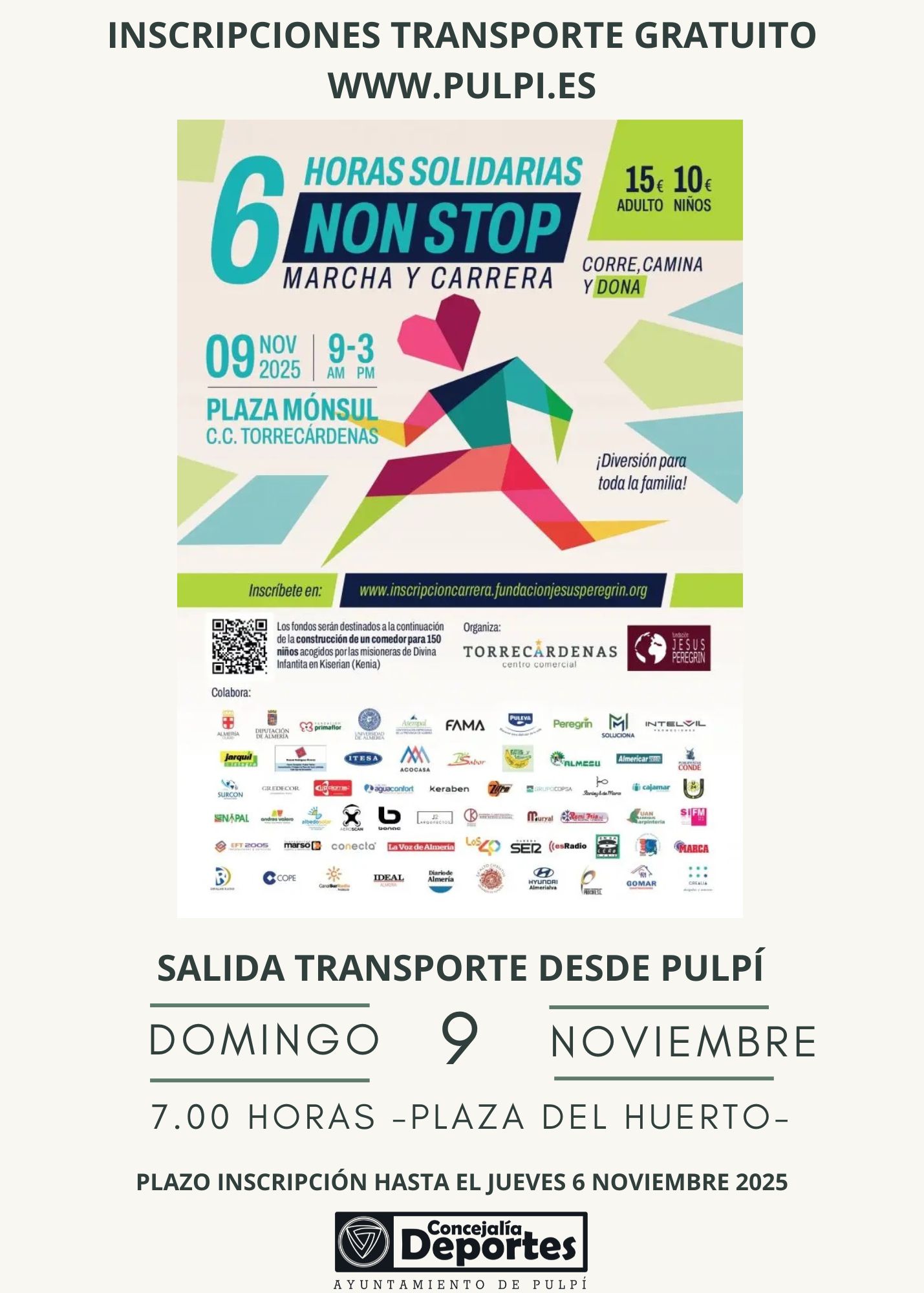 6 HORAS SOLIDARIAS NON STOP FUNDACIÓN JESUS PEREGRIN 9 NOVIEMBRE 2025